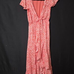 Vici Coral Floral Maxi Dress
